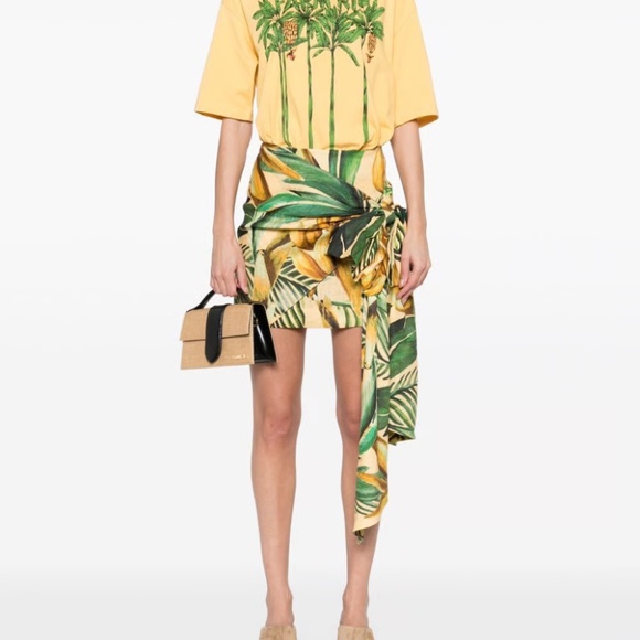 FARM RIO BANANA ART TIE SIDE SKIRT NWT - Picture 4 of 11